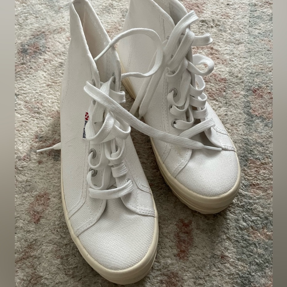 Superga White Hightops (Brand New)